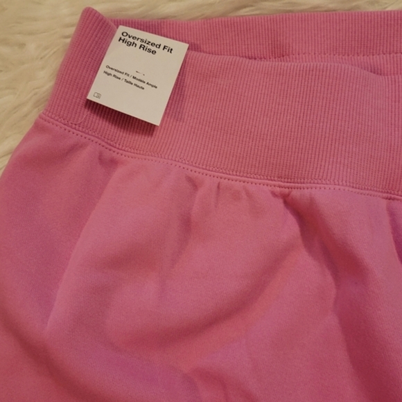 Nike Size XL Tall, Phoenix Fleece High-waisted, Oversized Sweatpants - Pink - Picture 8 of 9